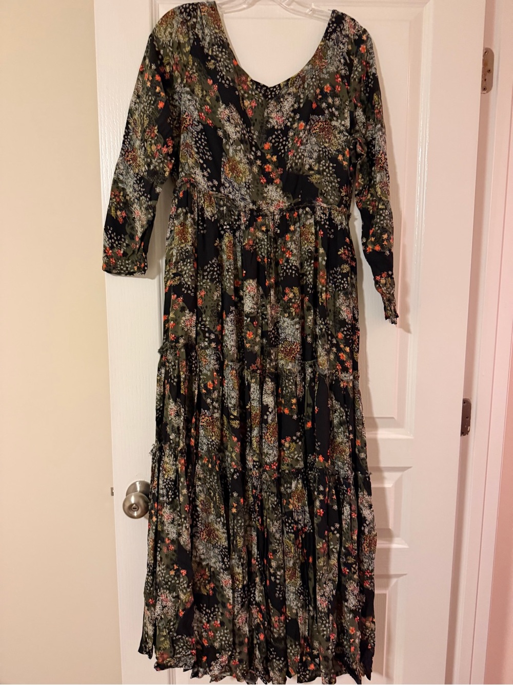 Free People Fall In Love Floral Boho Maxi Dress, size 6 - Picture 2 of 5